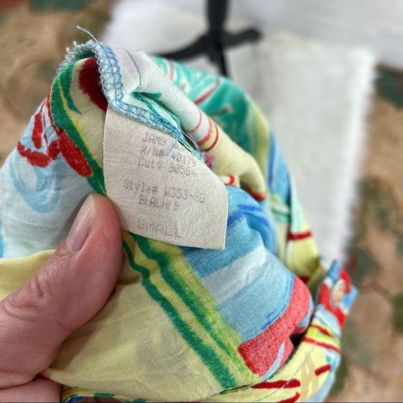 Vintage Jams World Beaches Button Down Shift Maxi Dress - Picture 4 of 10